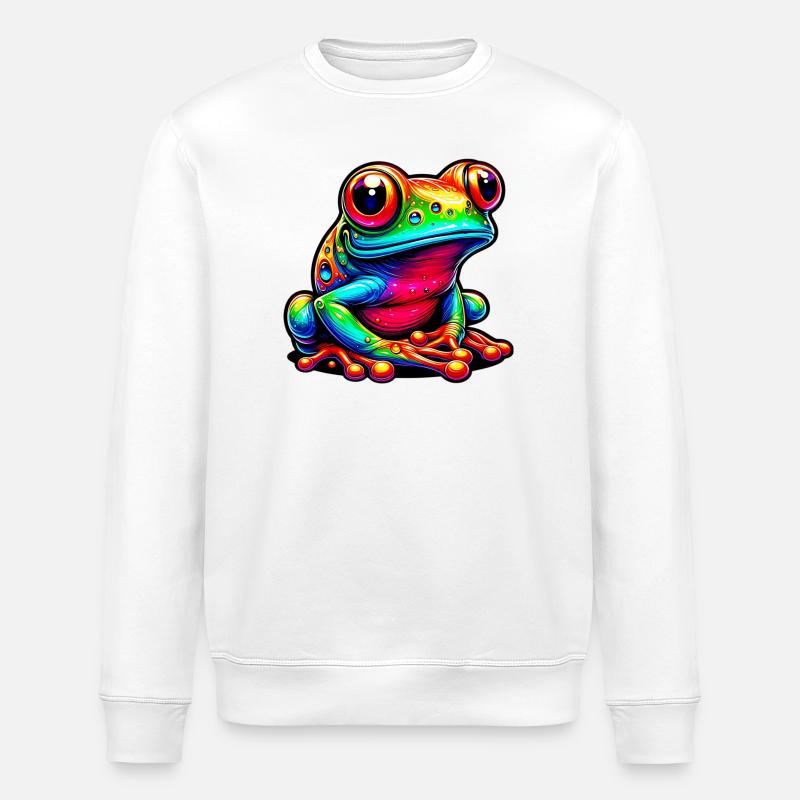 Frog - Stanley/Stella ROLLER Unisex Organic Sweatshirt - white
