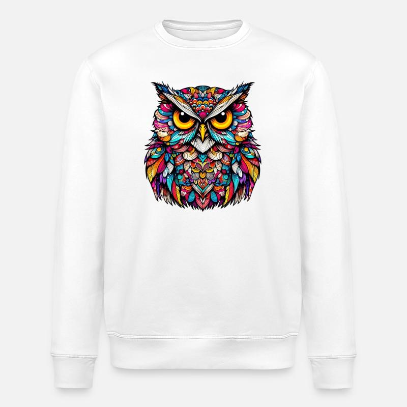 Eule - Stanley/Stella Unisex Bio-Sweatshirt ROLLER - Weiß