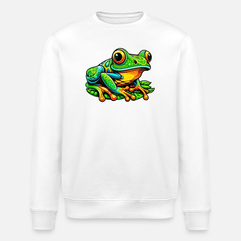 Frog - Stanley/Stella ROLLER Unisex Organic Sweatshirt - white