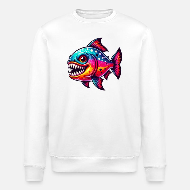 Piranha - Stanley/Stella Unisex Bio-Sweatshirt ROLLER - Weiß