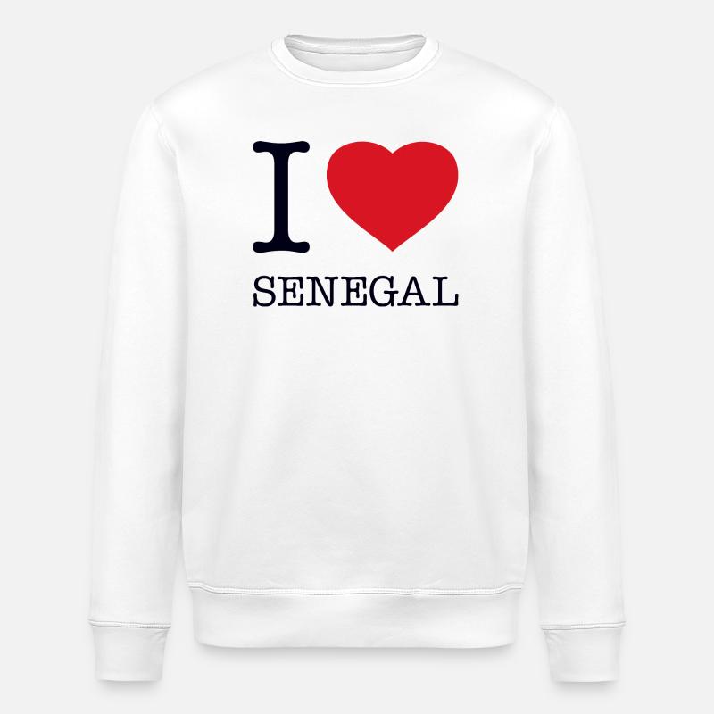 I LOVE SENEGAL - Stanley/Stella Unisex Bio-Sweatshirt ROLLER - Weiß