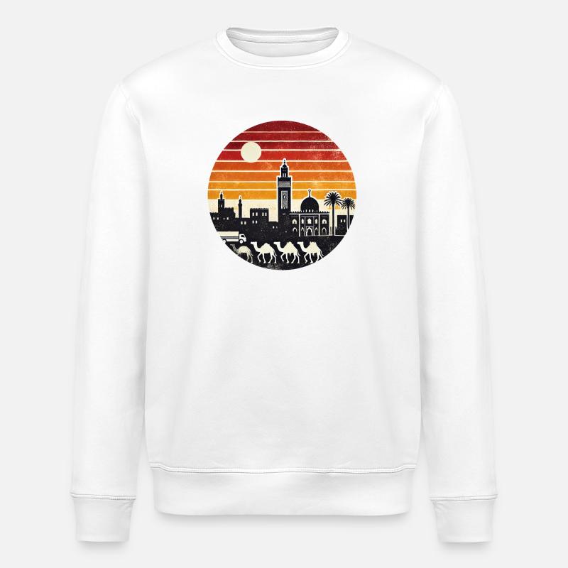 Marrakesch Moschee Wüsten Design - Stanley/Stella Unisex Bio-Sweatshirt ROLLER - Weiß
