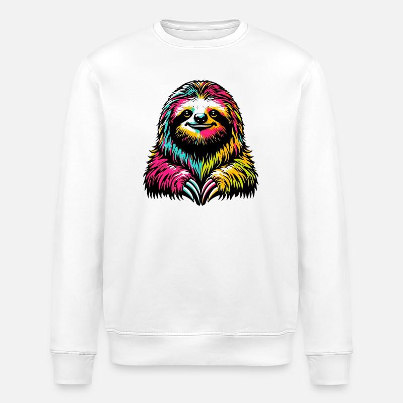 Faultier - Stanley/Stella Unisex Bio-Sweatshirt ROLLER - Weiß