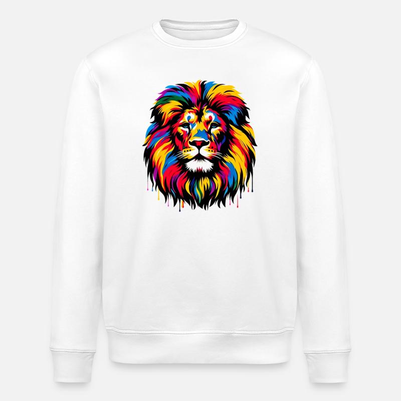 Lion - Sweat bio ROLLER Stanley/Stella Unisexe - blanc
