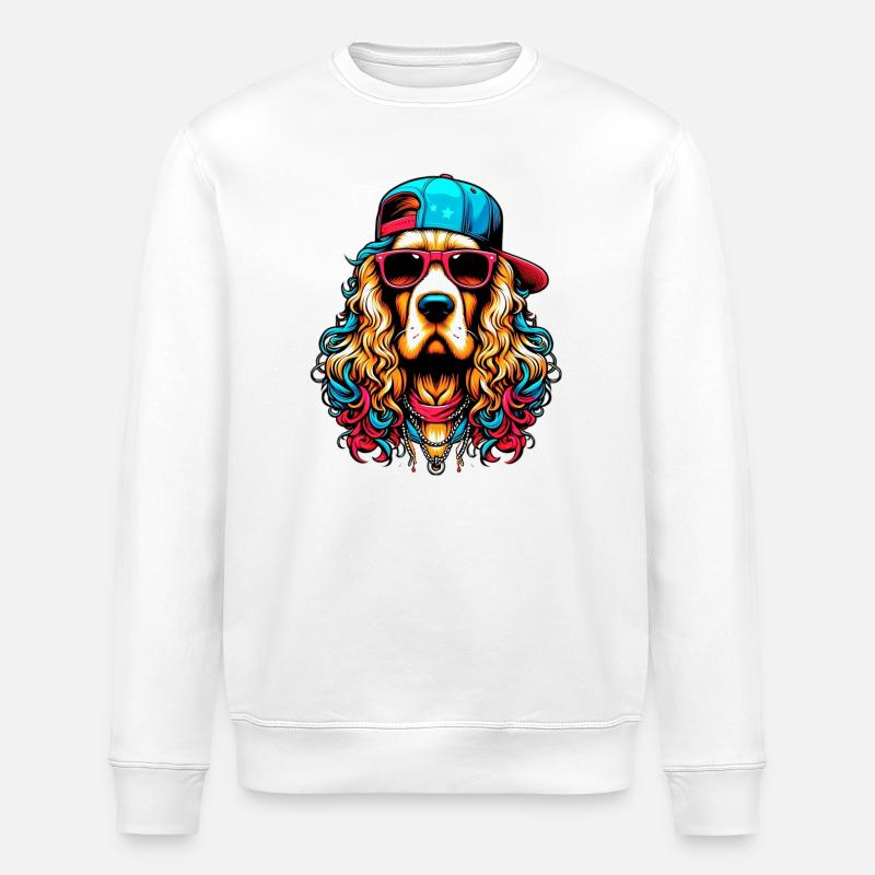 Hund - Stanley/Stella Unisex Bio-Sweatshirt ROLLER - Weiß