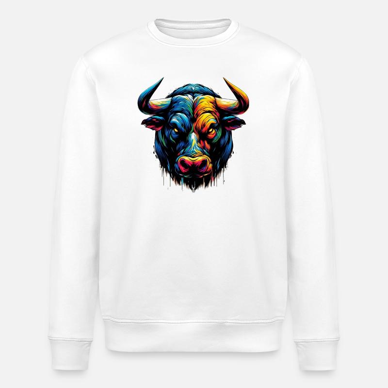 Taureau - Sweat bio ROLLER Stanley/Stella Unisexe - blanc