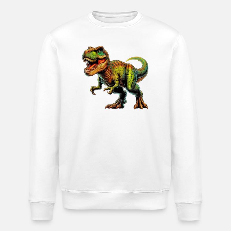 Dinosaurier - Stanley/Stella Unisex Bio-Sweatshirt ROLLER - Weiß