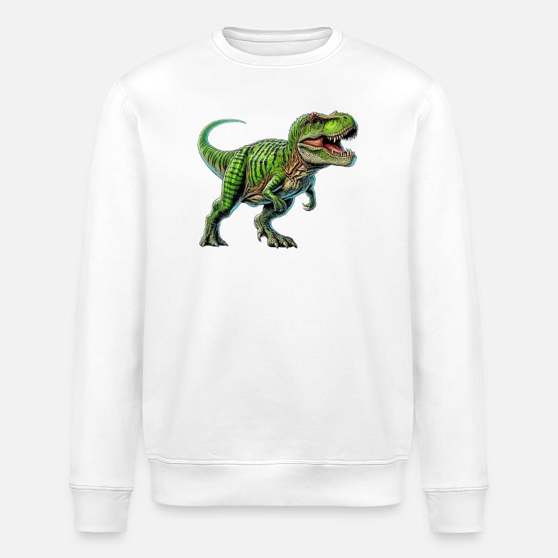 Dinosaurier - Stanley/Stella Unisex Bio-Sweatshirt ROLLER - Weiß
