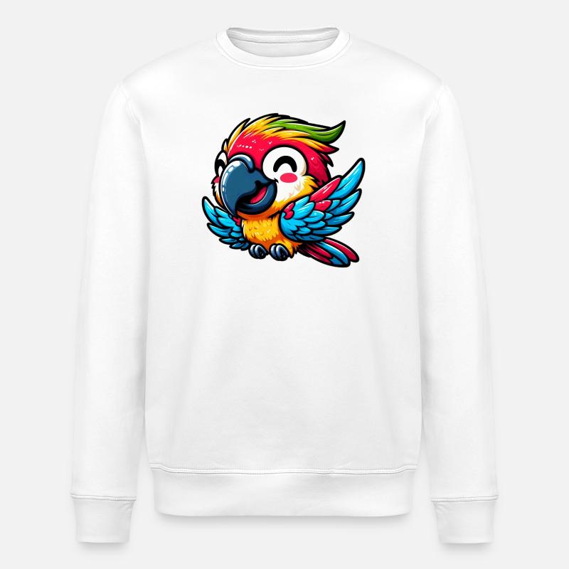 Papagei - Stanley/Stella Unisex Bio-Sweatshirt ROLLER - Weiß