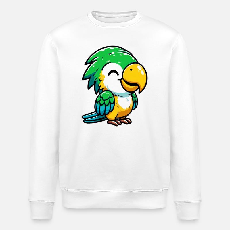 Papagei - Stanley/Stella Unisex Bio-Sweatshirt ROLLER - Weiß