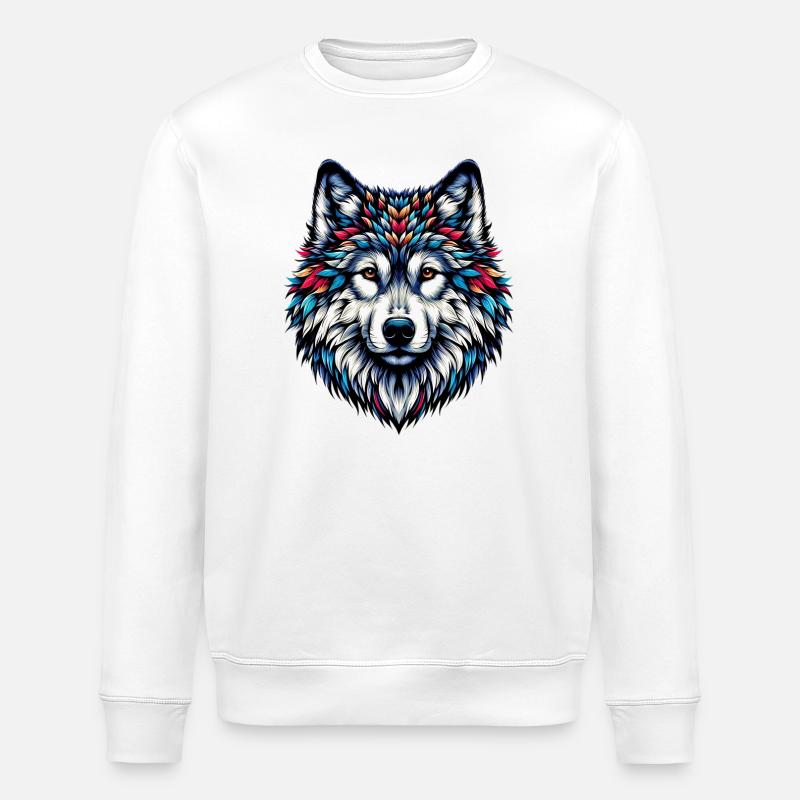 Wolf - Stanley/Stella ROLLER Unisex Organic Sweatshirt - white