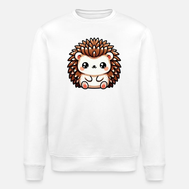 Hedgehog - Stanley/Stella ROLLER Unisex Organic Sweatshirt - white
