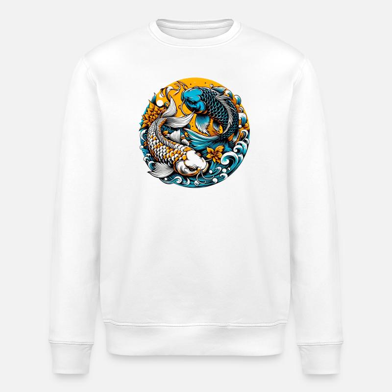 Koi-Karpfen - Stanley/Stella Unisex Bio-Sweatshirt ROLLER - Weiß