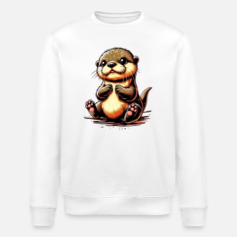 Odder - Stanley/Stella økologisk unisex-sweatshirt ROLLER - hvid
