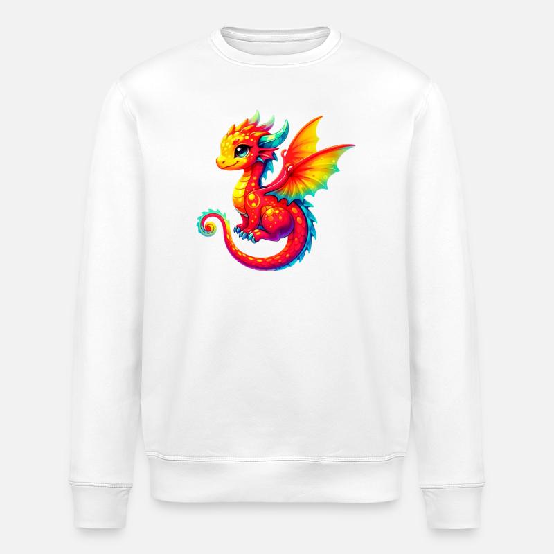 Drache - Stanley/Stella Unisex Bio-Sweatshirt ROLLER - Weiß