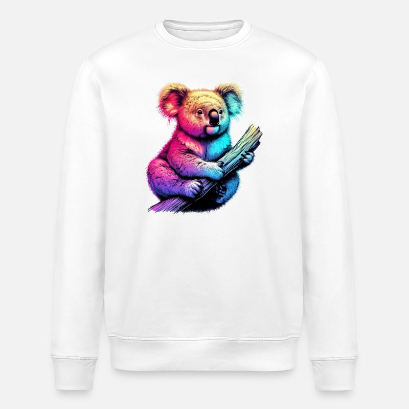 Koala - Stanley/Stella ROLLER Unisex Organic Sweatshirt - white