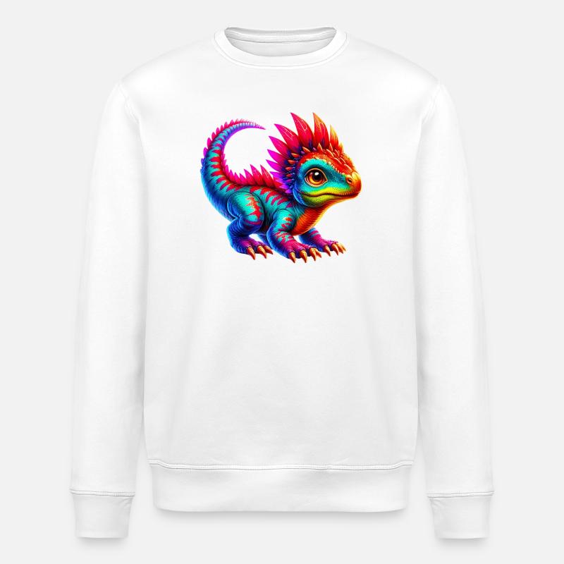Dinosaur - Stanley/Stella ROLLER Unisex Organic Sweatshirt - white
