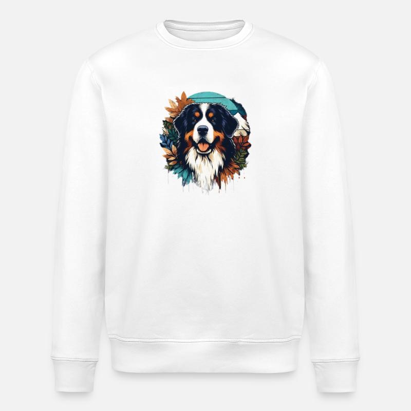 Berner Sennenhund - Stanley/Stella Unisex Bio-Sweatshirt ROLLER - Weiß