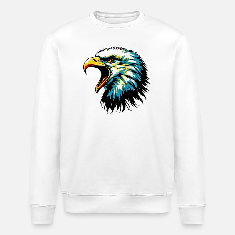 Eagle - Stanley/Stella ROLLER Unisex Organic Sweatshirt - white