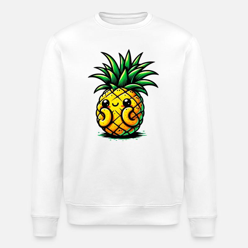 Ananas - Stanley/Stella Unisex Bio-Sweatshirt ROLLER - Weiß