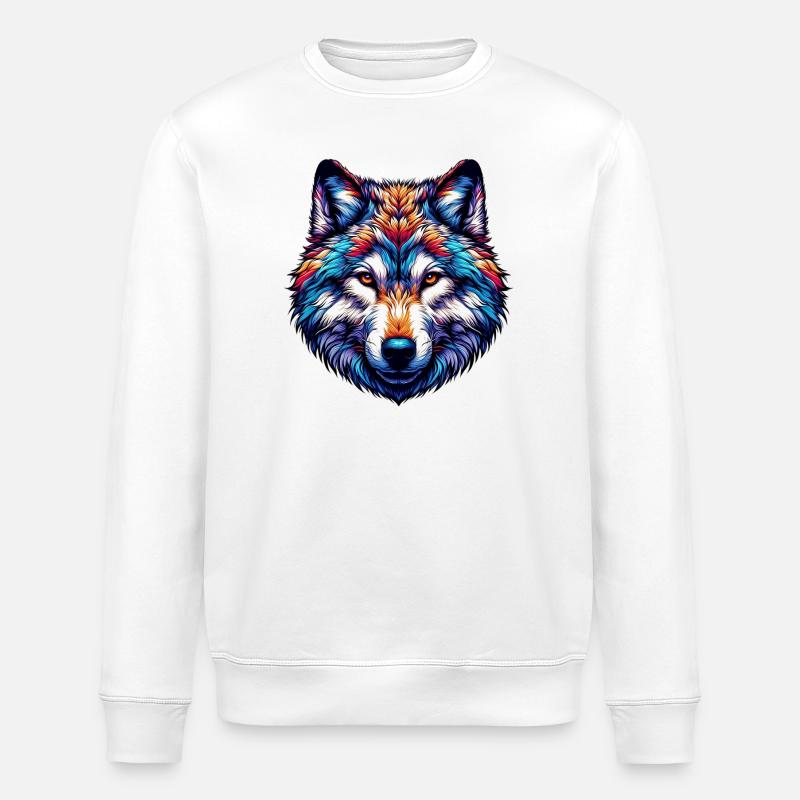 Wolf - Stanley/Stella Unisex Bio-Sweatshirt ROLLER - Weiß