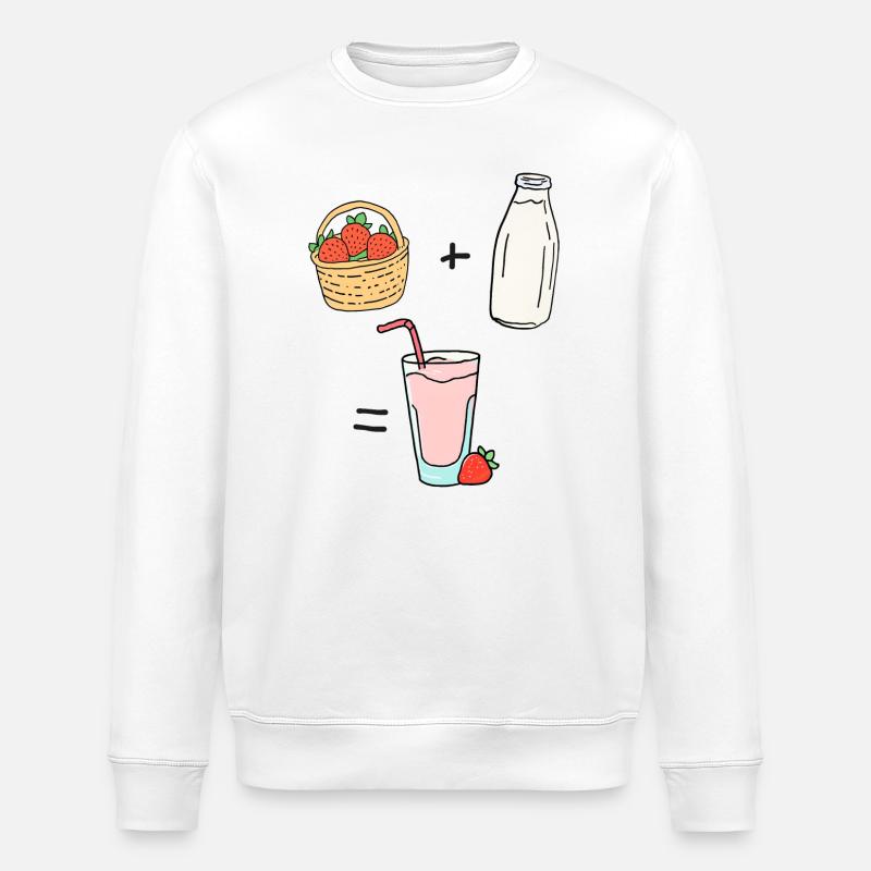 Erdbeermilch - Stanley/Stella Unisex Bio-Sweatshirt ROLLER - Weiß