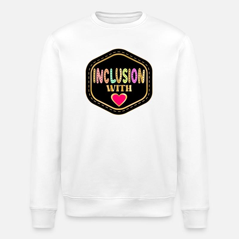 L’INCLUSION AVEC AMOUR - Sweat bio ROLLER Stanley/Stella Unisexe - blanc