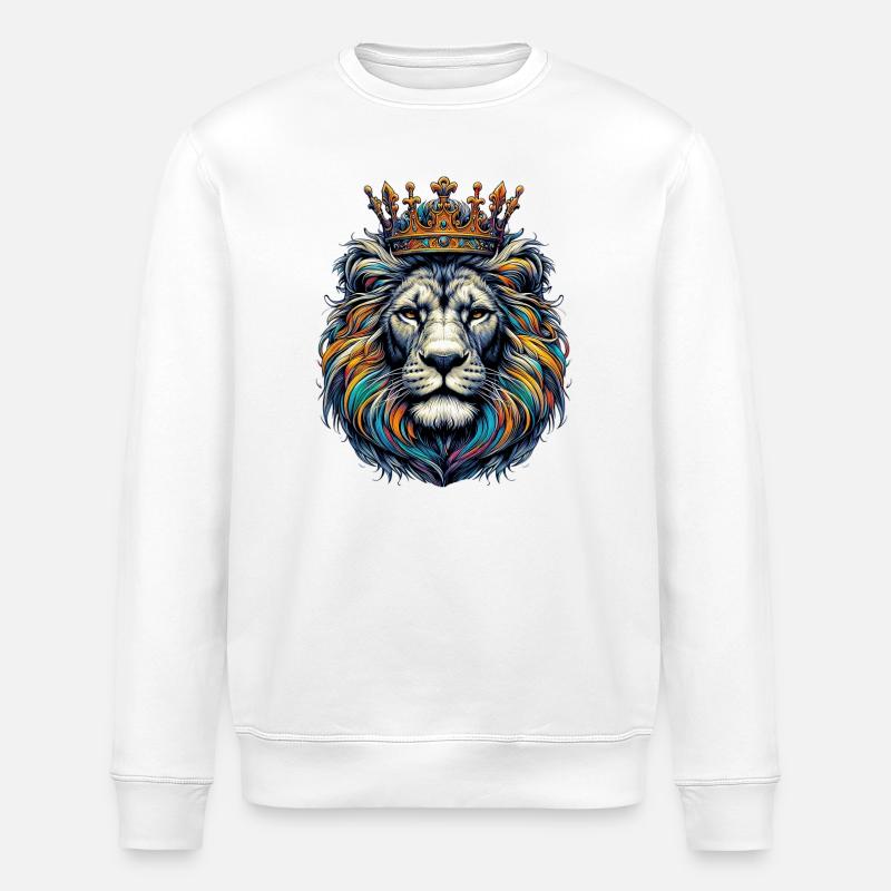 Löwe - Stanley/Stella Unisex Bio-Sweatshirt ROLLER - Weiß
