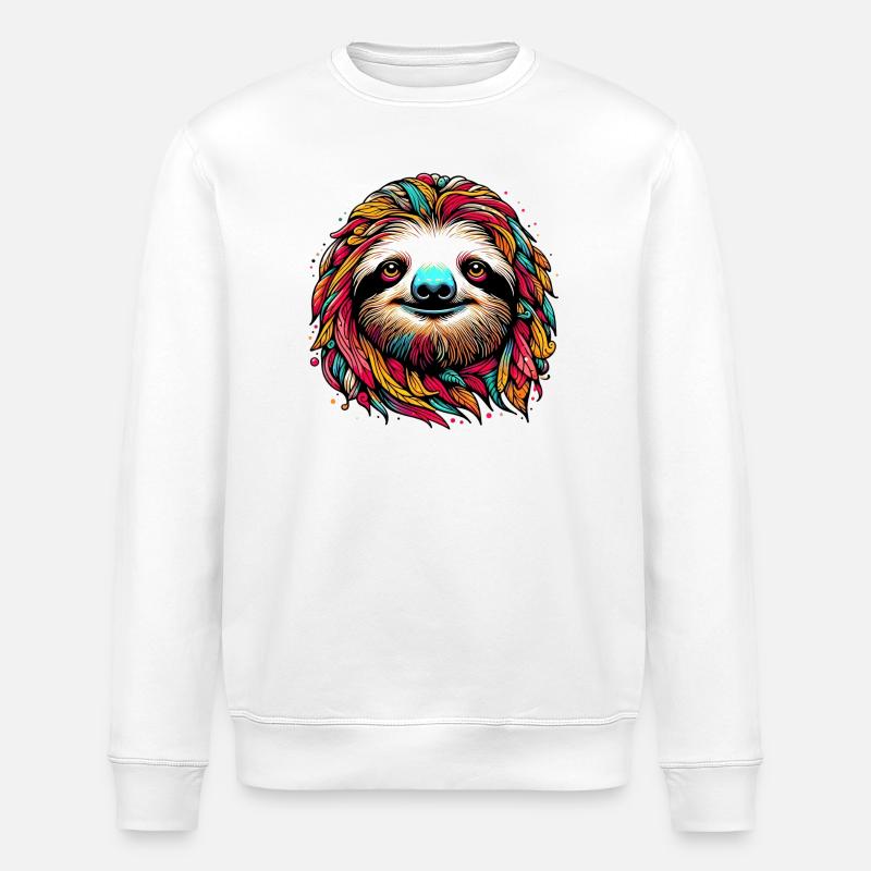 Faultier - Stanley/Stella Unisex Bio-Sweatshirt ROLLER - Weiß