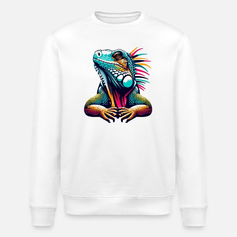 Iguane - Sweat bio ROLLER Stanley/Stella Unisexe - blanc
