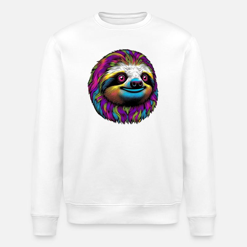 Faultier - Stanley/Stella Unisex Bio-Sweatshirt ROLLER - Weiß