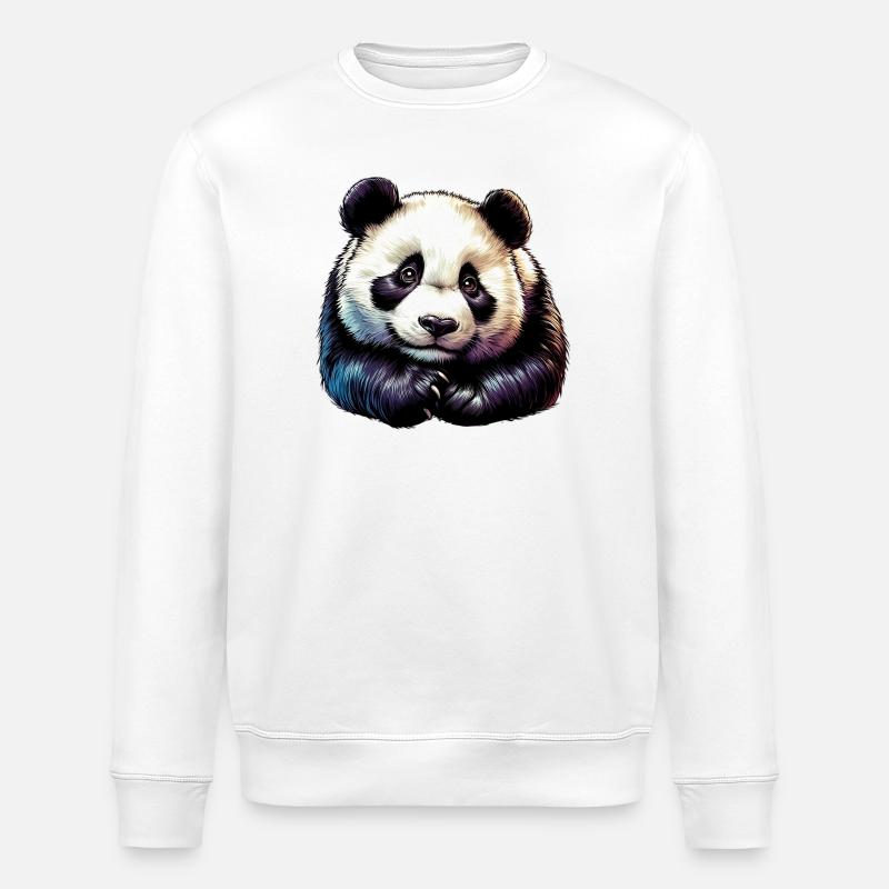 Panda - Stanley/Stella Unisex Bio-Sweatshirt ROLLER - Weiß