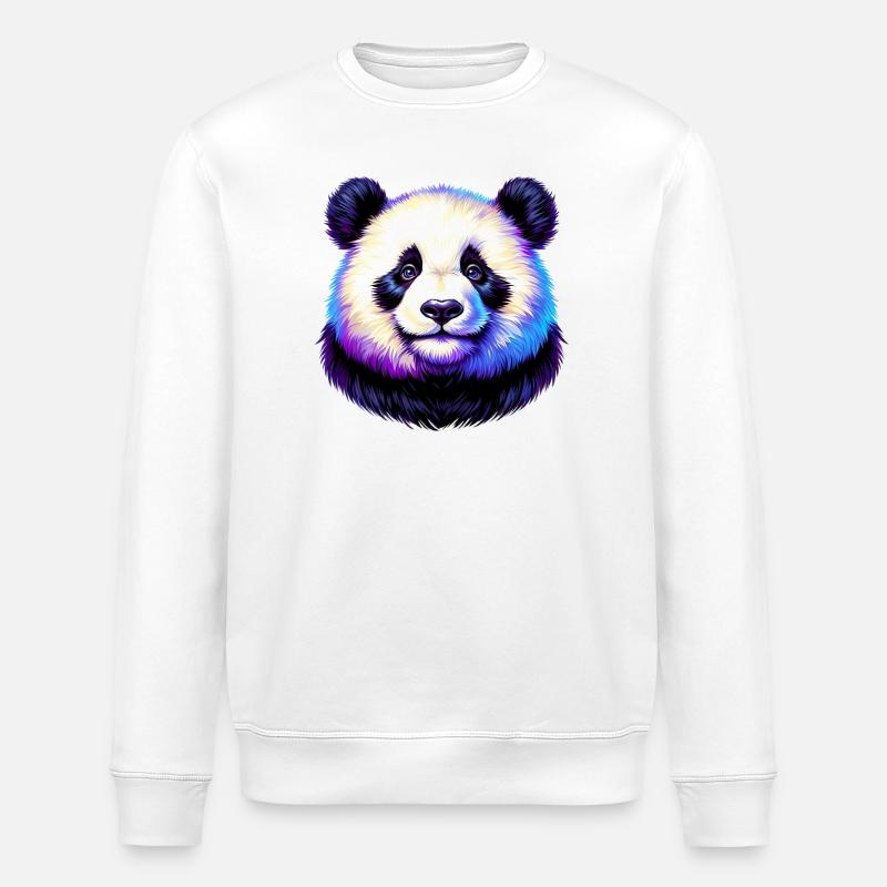 Panda - Stanley/Stella ROLLER Unisex Organic Sweatshirt - white