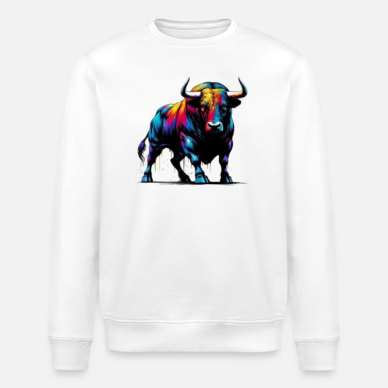 Stier - Stanley/Stella Unisex Bio-Sweatshirt ROLLER - Weiß