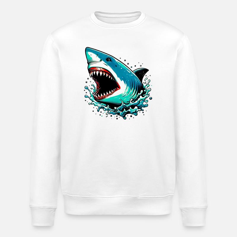 Requin - Sweat bio ROLLER Stanley/Stella Unisexe - blanc