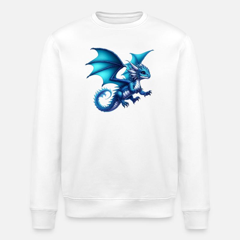 Dragon - Stanley/Stella ROLLER Unisex Organic Sweatshirt - white