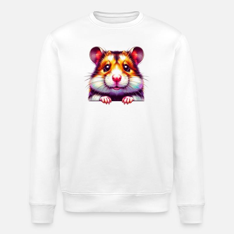 Hamster - Stanley/Stella Unisex Bio-Sweatshirt ROLLER - Weiß
