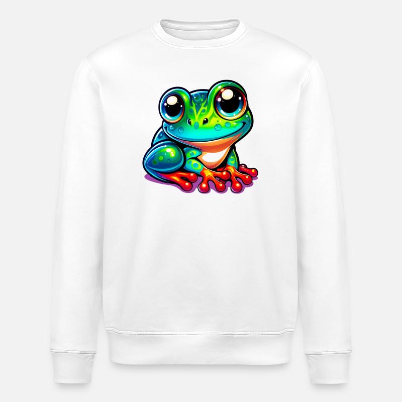Frosch - Stanley/Stella Unisex Bio-Sweatshirt ROLLER - Weiß