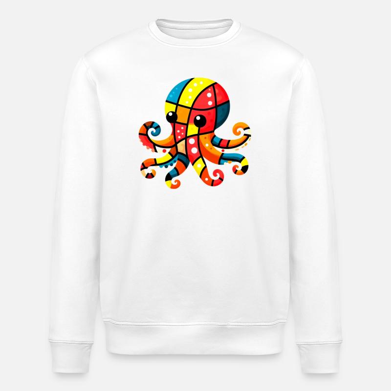 Krake - Stanley/Stella Unisex Bio-Sweatshirt ROLLER - Weiß