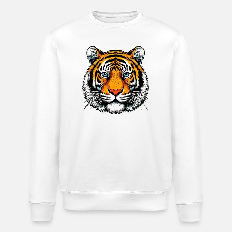 Tigre - Sweat bio ROLLER Stanley/Stella Unisexe - blanc