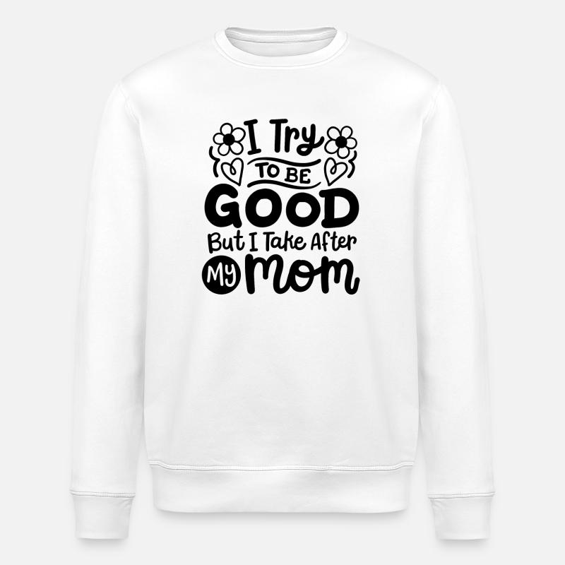 Mutter Tochter Sohn Kinder - Stanley/Stella Unisex Bio-Sweatshirt ROLLER - Weiß