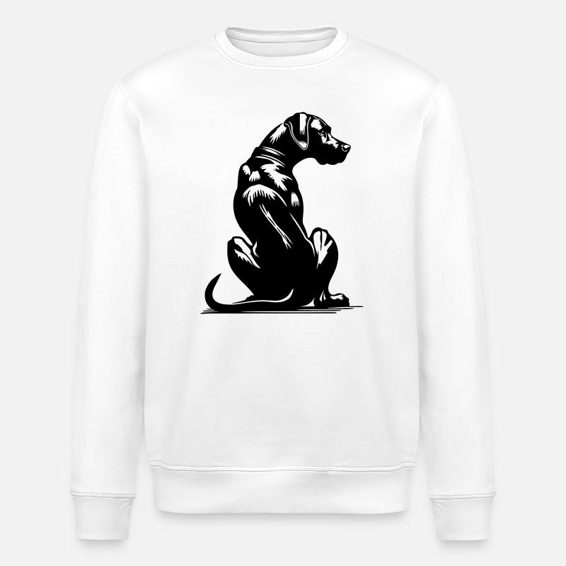 Rhodesian Ridgeback - Stanley/Stella ROLLER Unisex Organic Sweatshirt - white