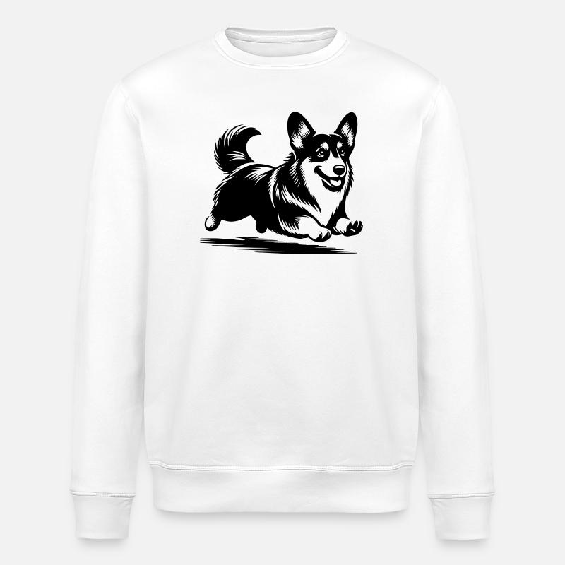 Welsh Corgi - Stanley/Stella ROLLER Unisex Organic Sweatshirt - white