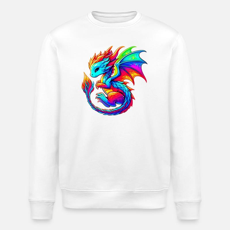 Drache - Stanley/Stella Unisex Bio-Sweatshirt ROLLER - Weiß