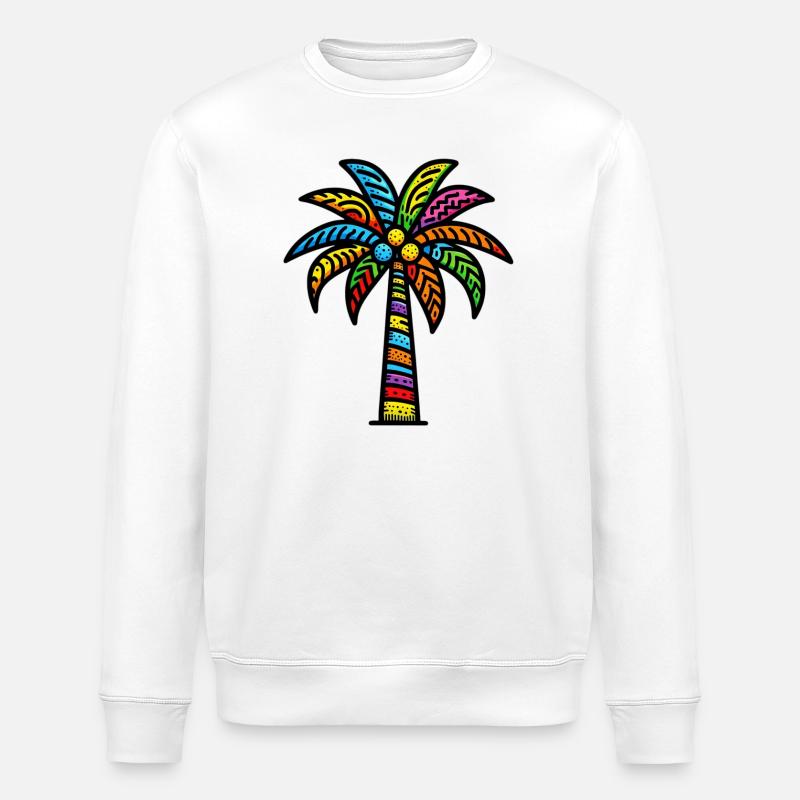 Palme - Stanley/Stella Unisex Bio-Sweatshirt ROLLER - Weiß