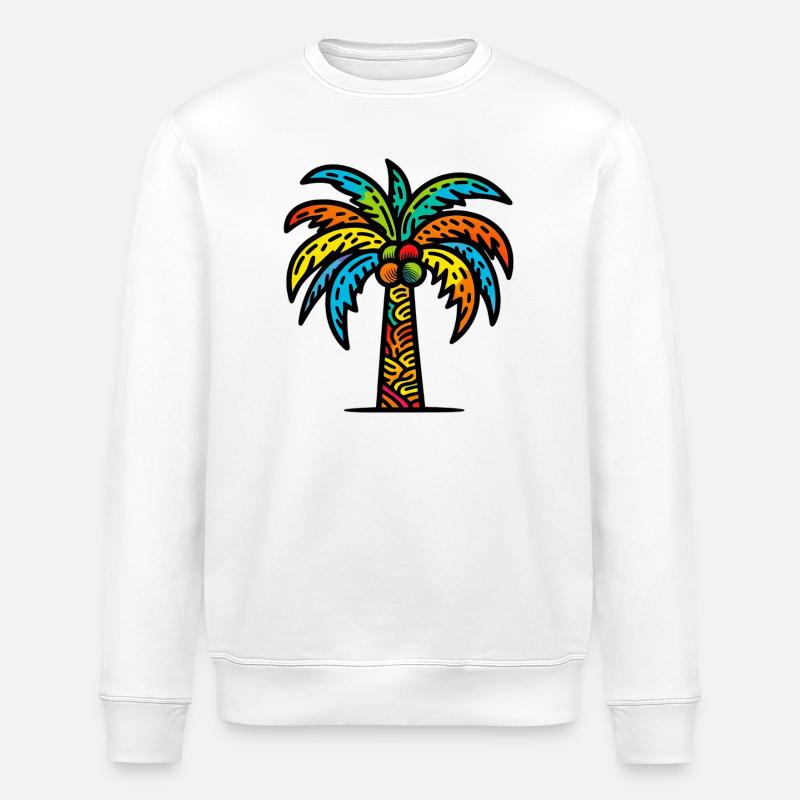 Palme - Stanley/Stella Unisex Bio-Sweatshirt ROLLER - Weiß