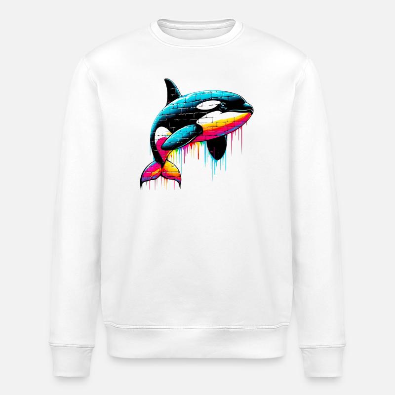 Schwertwal - Stanley/Stella Unisex Bio-Sweatshirt ROLLER - Weiß