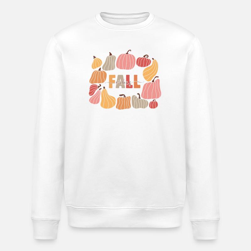 Fall Vibes Citrouilles - Sweat bio ROLLER Stanley/Stella Unisexe - blanc