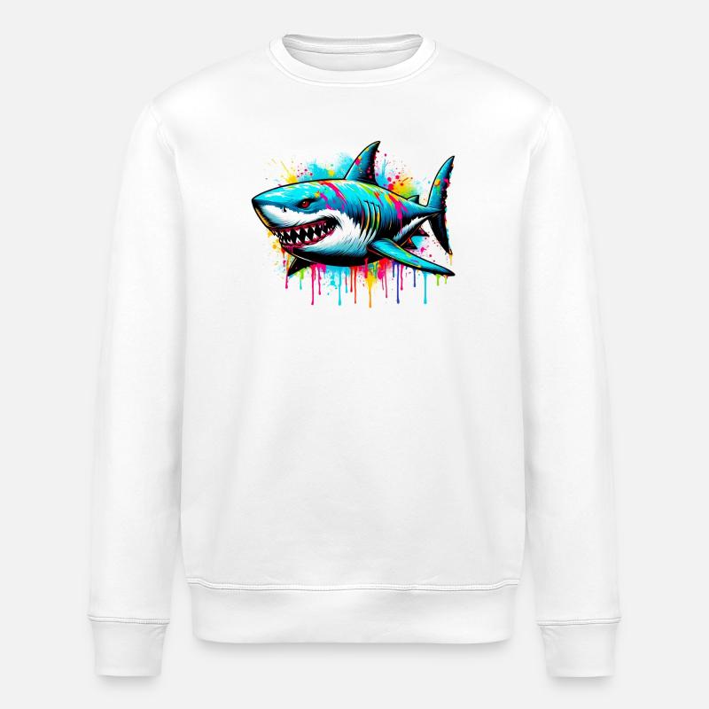 Requin - Sweat bio ROLLER Stanley/Stella Unisexe - blanc