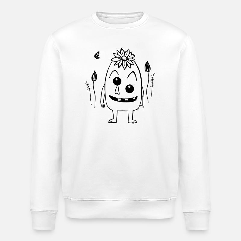 Petit monstre - Sweat bio ROLLER Stanley/Stella Unisexe - blanc